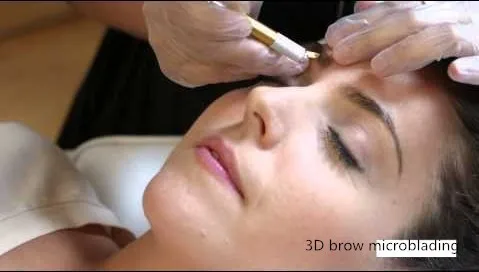 New Arrival Alloy Stainless Steel 3D Eyebrow Tattoo Pen/Manual Permanent Makeup Blade Pen/Double Micro Blading Pen