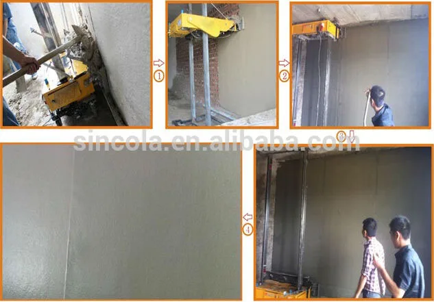 Zhengzhou Sincola Spray Plastering Machine Smooth Stucco Finish For Interior Wall Buy Automatic Smart Spraying Machine Electric Cement Plaster