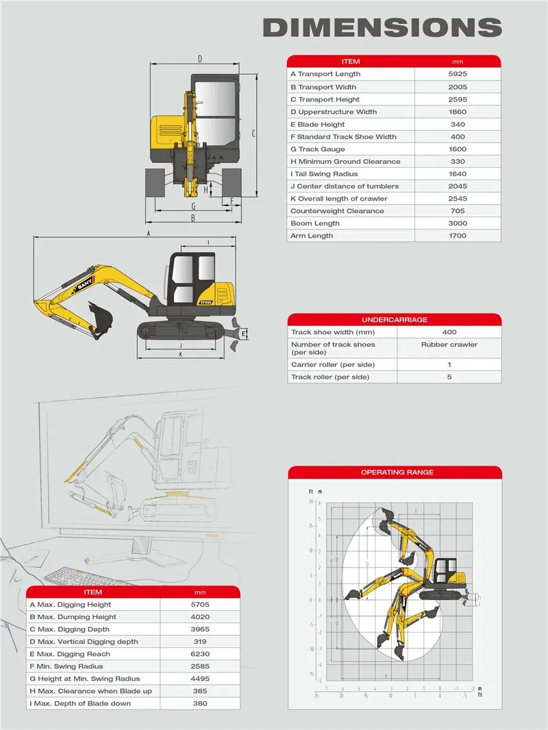 Sany Sy60c Small Excavator 60 Backhoe Excavator Attachment Cabin - Buy ...