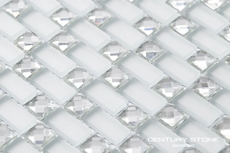 De Plata De Cristal De Color Claro De Vidrio Biselado Espejo Azulejos