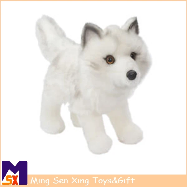 peluche loup blanc