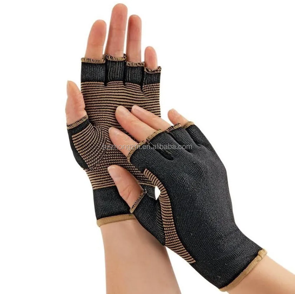 Copper/bamboo Infused Fingerless Arthritis Pain Relief Therapeutic Copper Compression Arthritis