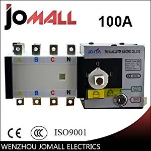 Jomall 100amp 220V/ 230V/380V/440V 4 pole 3 phase automatic transfer switch ats