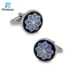 Factory Manufacturer Make Custom Shirt Boys Diy Flower Cufflink Red Blue