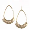 Fahion Hammered Floating Water drop Earrings