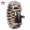 Outdoor Emergency Survival Tools Stainless Steel Adjustable Paracord Bracelets
