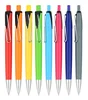 Solid color plastic body metal clip promotional ball pen