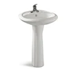 High Quality Porcelain white portable sink bathroom ceramic sanitary ware pedestal wash basins