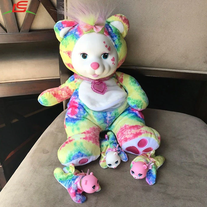 stuffed rainbow bear