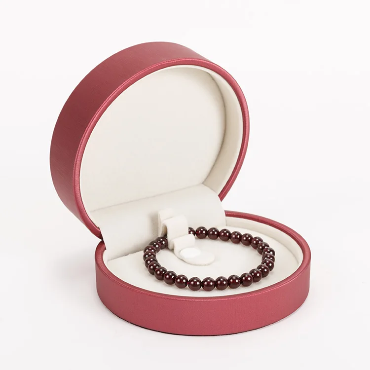 Custom jewel gift round heart shaped bangle necklace ring box