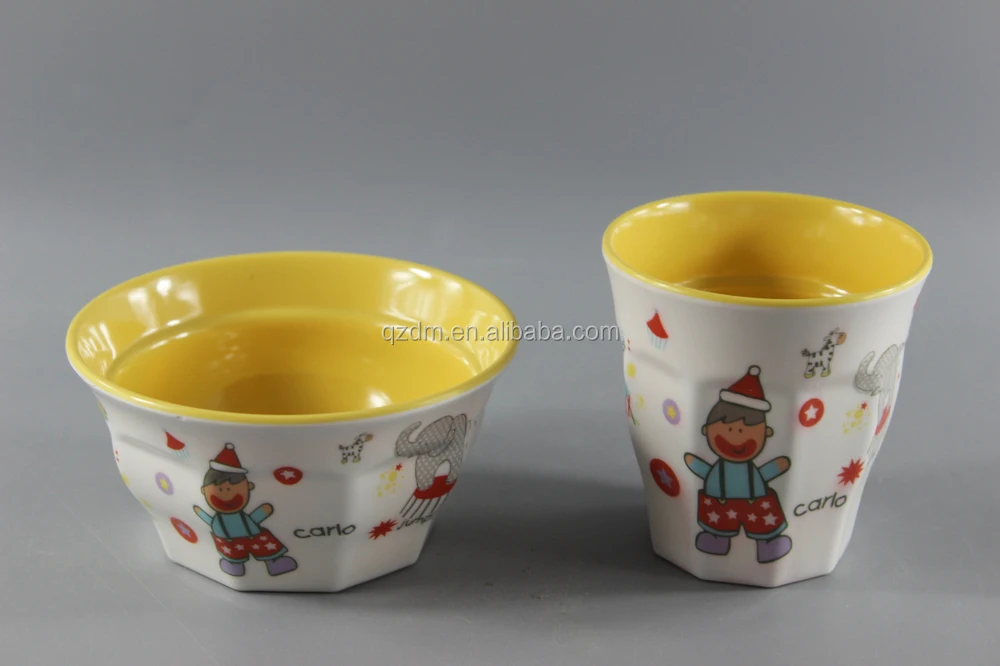 2015 New Design Colorful Tableware,Melamine Dinner Bowls And Cups For Babies