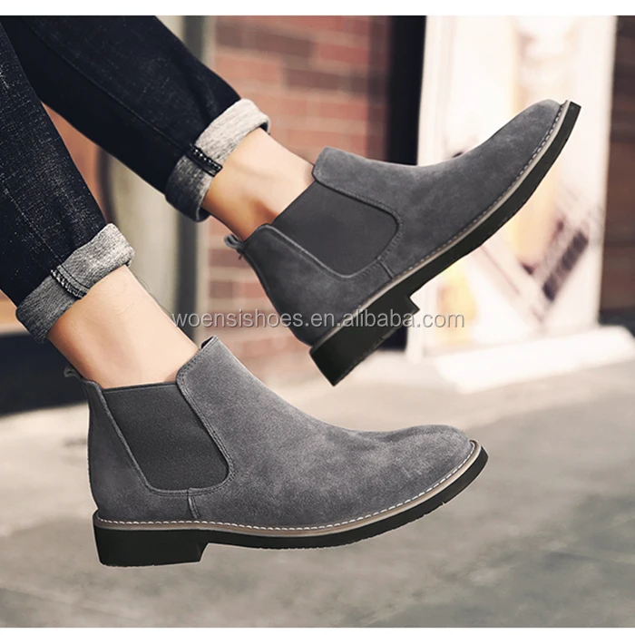 2021 fashion wholesale cow leather ankle boots high quality men leather boots