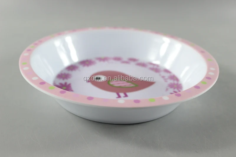 6.5inch melamine Dinner bowl for kids bird print