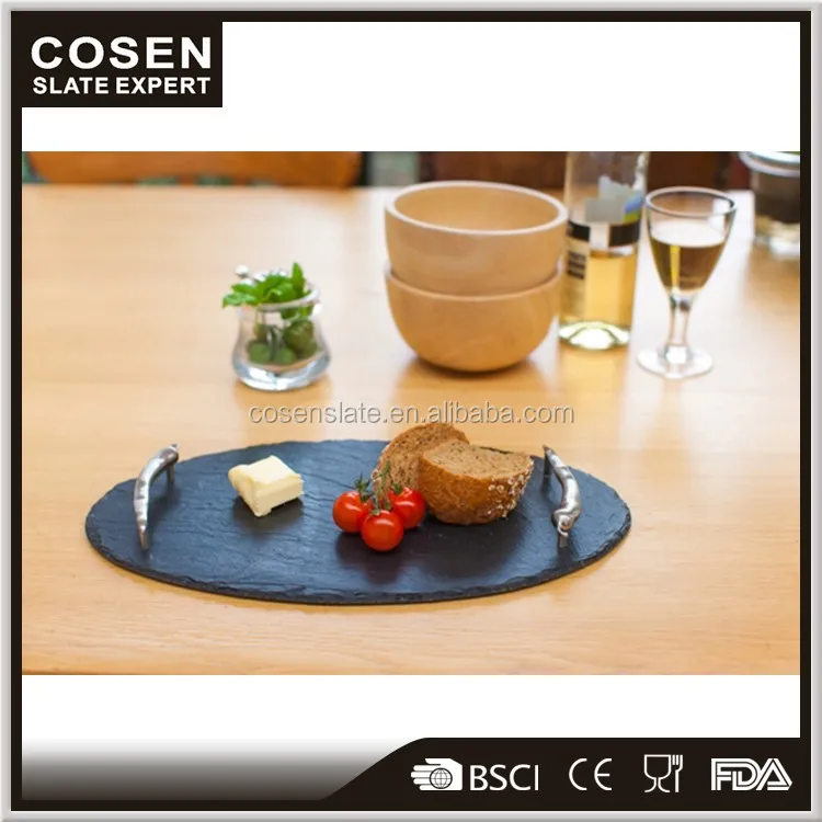 Made In China slate natural stone food tray for wedding serving use
