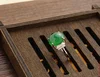 925 Sterling silver natural jade emerald ring for women