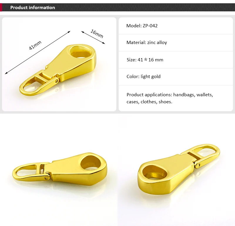 Zipper Puller Slider