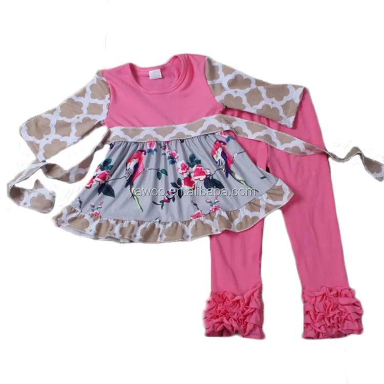 2016 Yawoo Children Wholesale Clothing Brand Remakers Kids Wear Fashion Long Sleeve Polka Dots