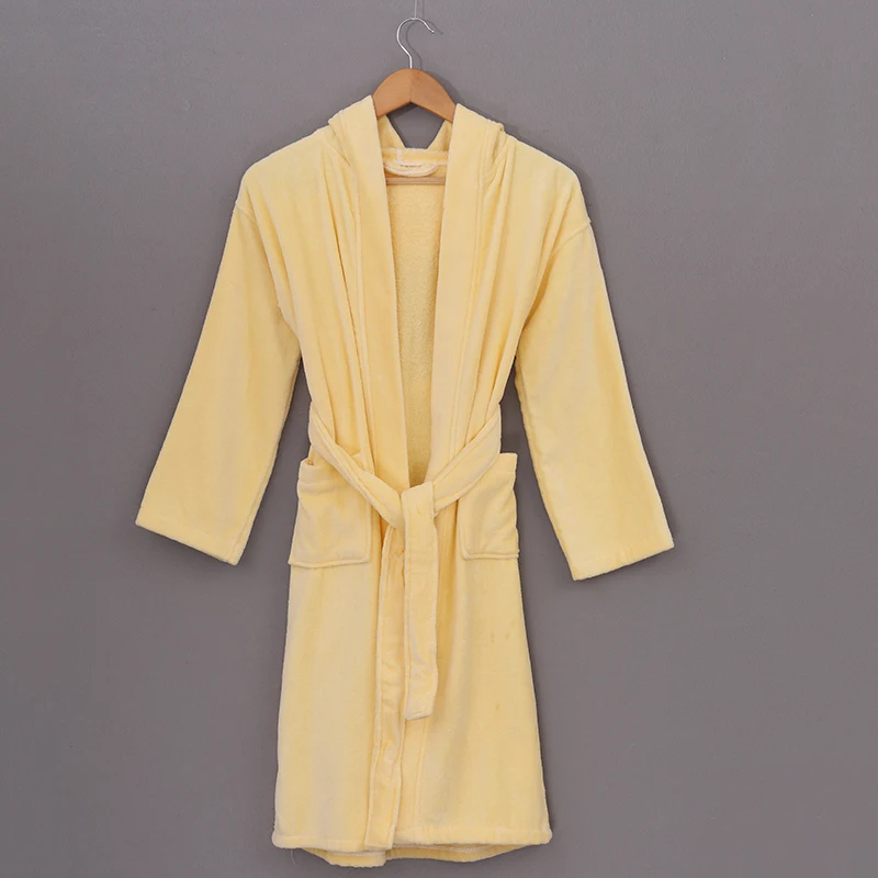 Turkish Cotton Bathrobes Series High Quality Yellow Bathrobe On Sale
