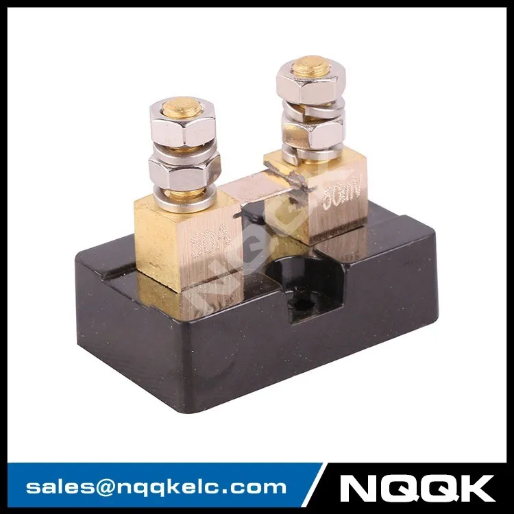 1 FL USA type 50A 50mV DC brass Electric current Shunt Resistors with base.JPG