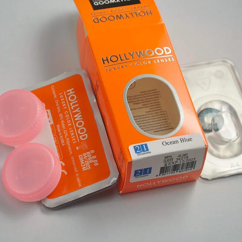 Freeshipping With Case In 50 Pairs Luxury Color Lenses Hollywood