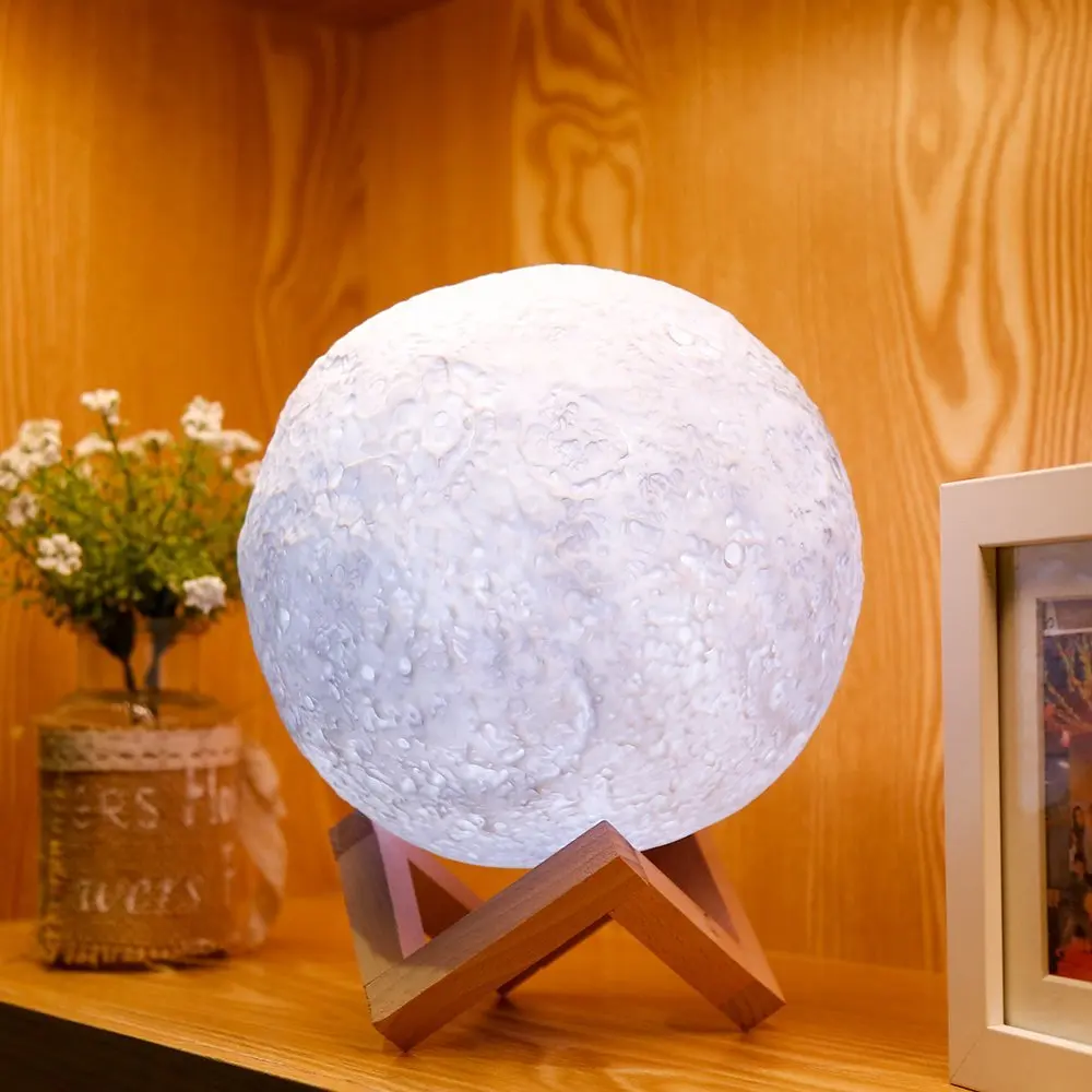 Featured image of post Realistic Moon Night Light / Segoal 16 colours led 5.9 inch night light 3d print moon light lamps with stand 3.