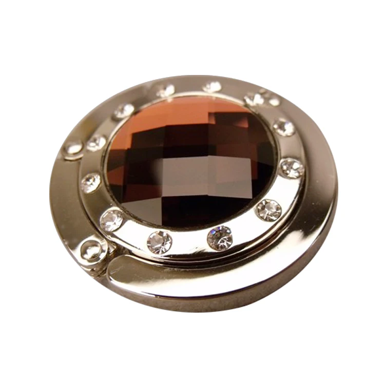 2017 wholesale cheap orange bag hanger hook zinc alloy bag holder custom logo metal bag hanger