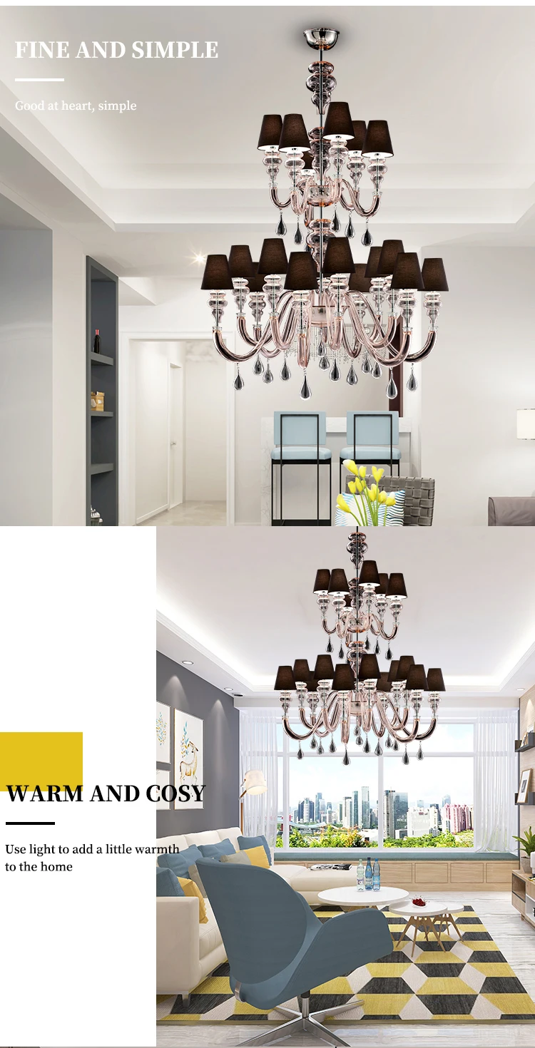 Italy style luxury glass chandelier