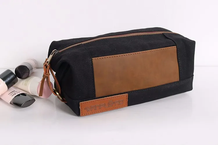 waxed canvas toiletry kit