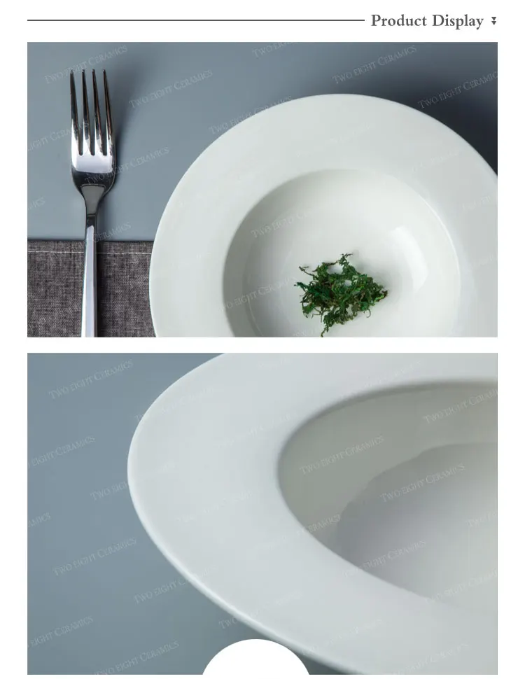 hotel crockery ceramic 8 inch soup plate pasta bowl