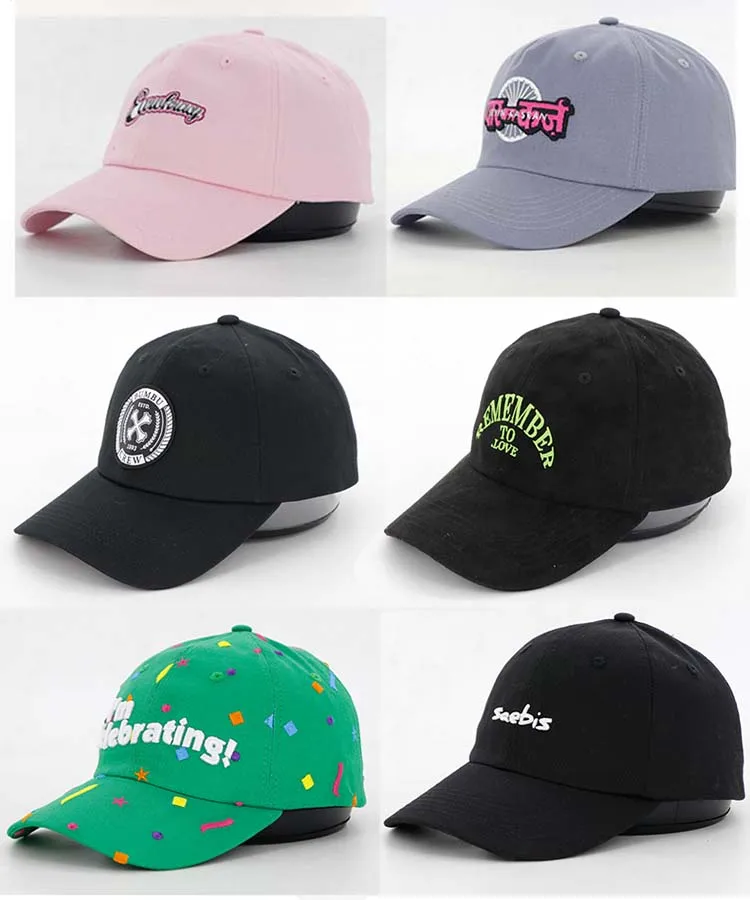 Wholesale Unisex Custom Unstructured Embroidered Logo 6 Panel Dad Hats