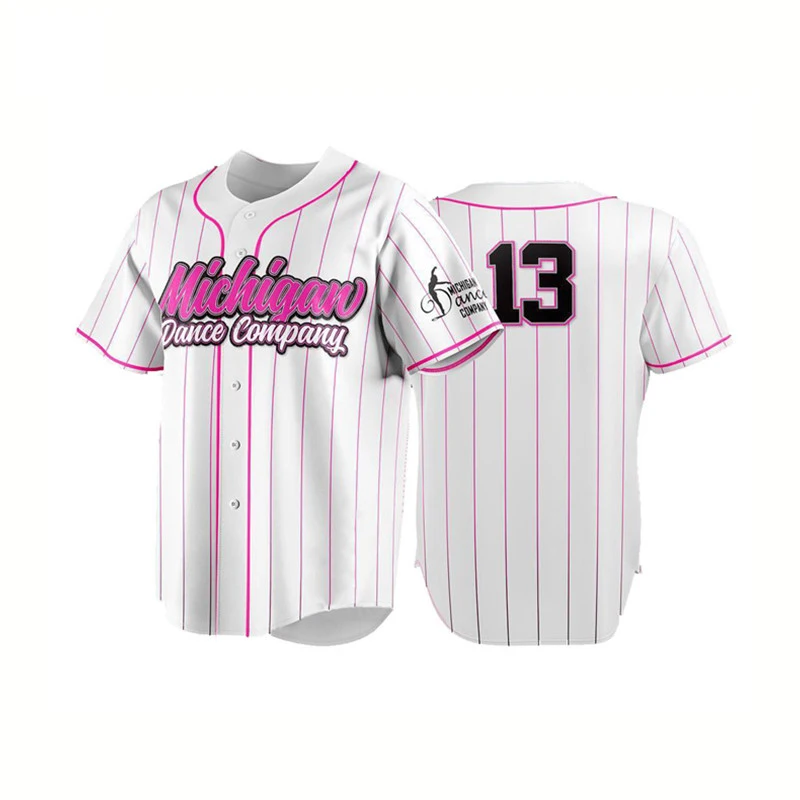 plain pink baseball jersey