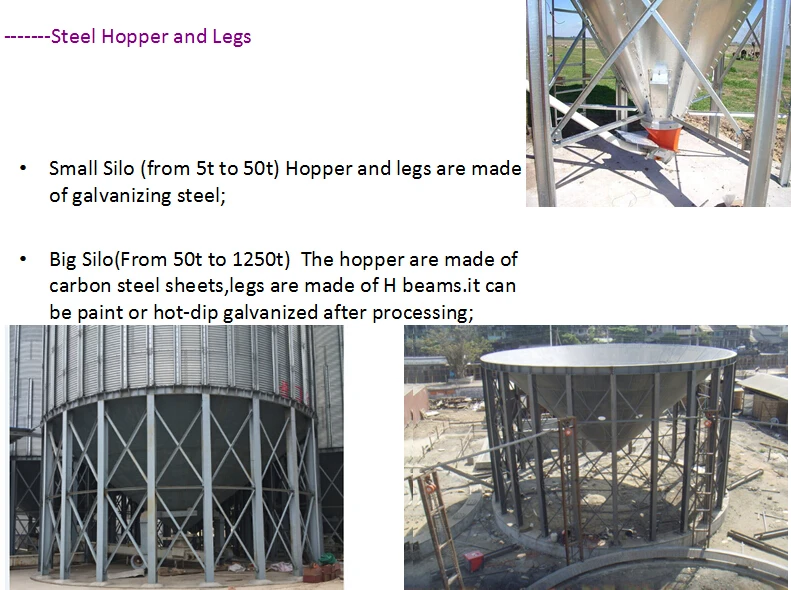 stainless steel conical hopper silo