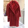 Fashion Wool Jacket Cropped Teddy Style High Quality Shearling Winter Real Fur Coat