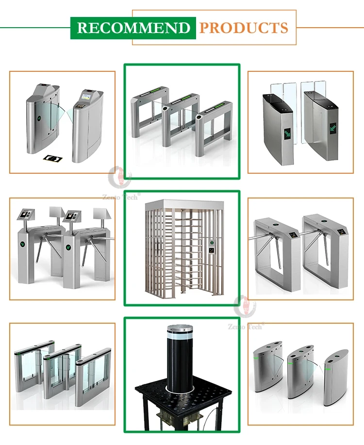 Face Recognition Access Control Rfid Full Height Turnstile Mechanism