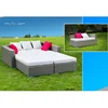 2018 AWRF5080 outdoor garden rattan furniture 4 in 1 wicker sofa bed with Alu frame,4 in 1 wicker sofa bed