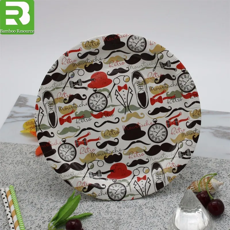 Disposable Custom Printed Colorful Round Dessert Paper Plate Buy