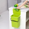 home kitchen portable 12L square wall mounted trash cans with handle