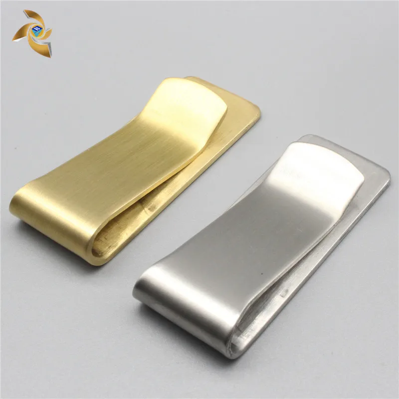 stainless stell custom enamel logo money clip