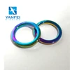 Bag handbag dog horse Accessories Customized rain bow surface Rainbow color round ring D ring buckle