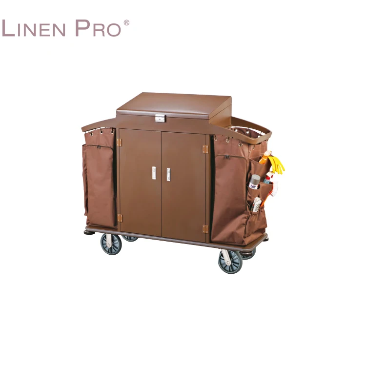 Housekeeping Trolley Cart Laundry Service Stainless Steel Eliya Best Selling Hotel Linen Hotel Lobby Hotel Furniture Carton Box