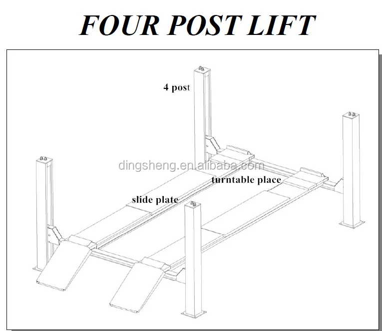4 Post Car Lift Spare Parts Alignment Lift Buy Car Lift Hydraulic