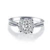 LOZRUNVE Mayoristas Simple Twist 925 Silver Single Stone Diamond Ring for Women