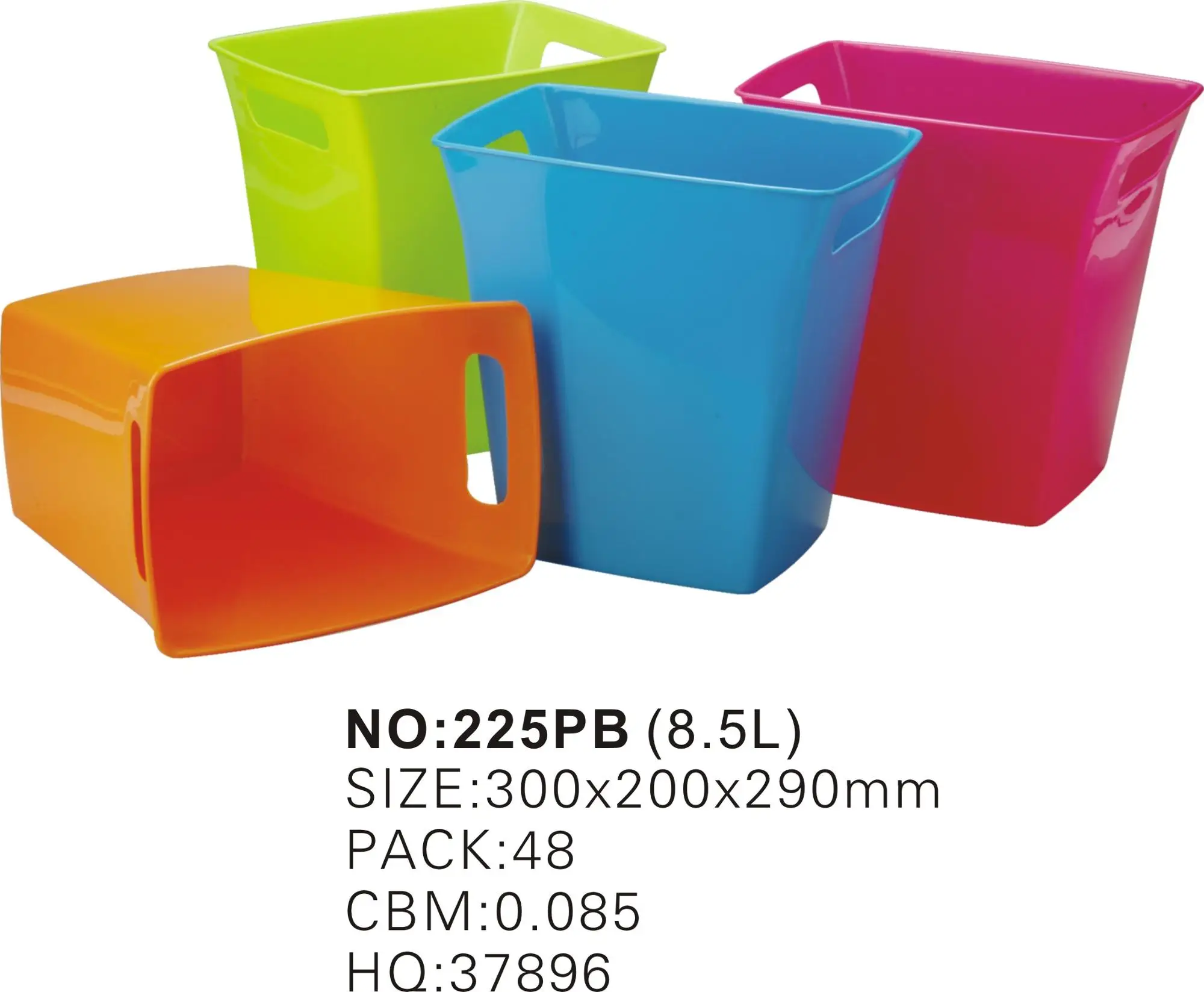 Assemble plastic garbage trash bag holder with lid space saving separatable rubbish bag holder practical waste bin 48L