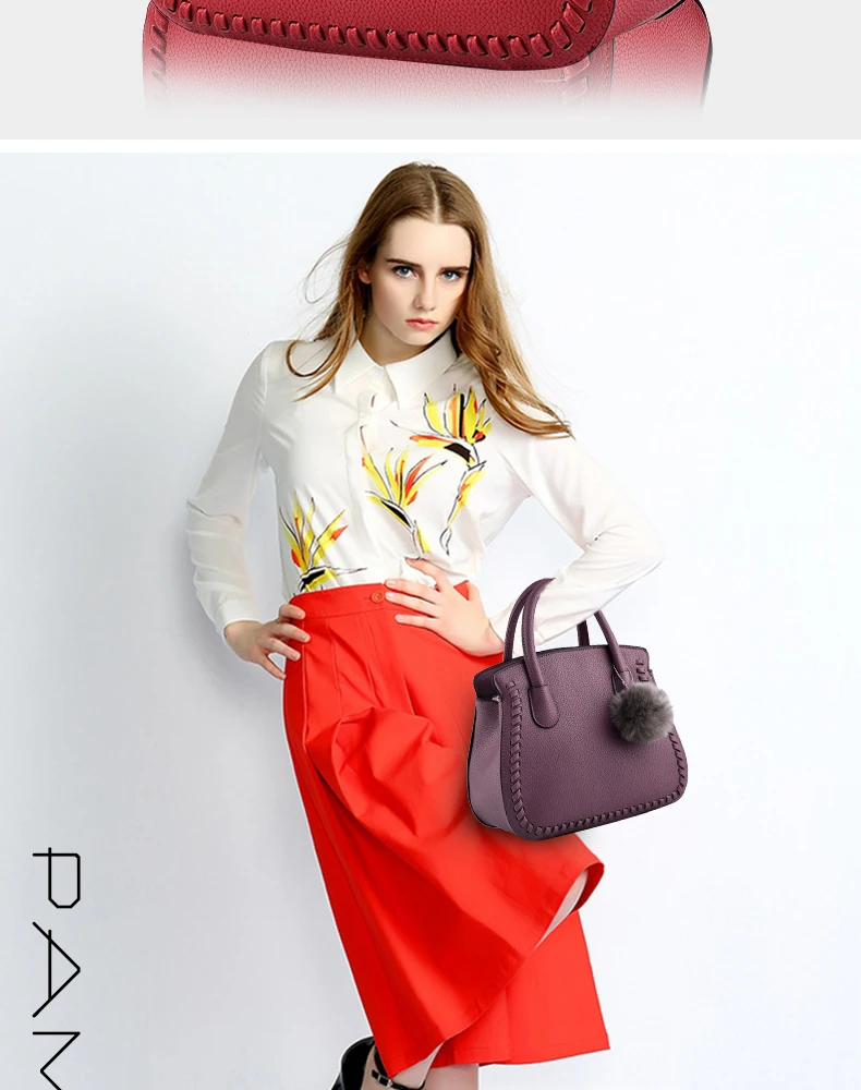 Ormosias top handle latest design ladies pu leather handbag