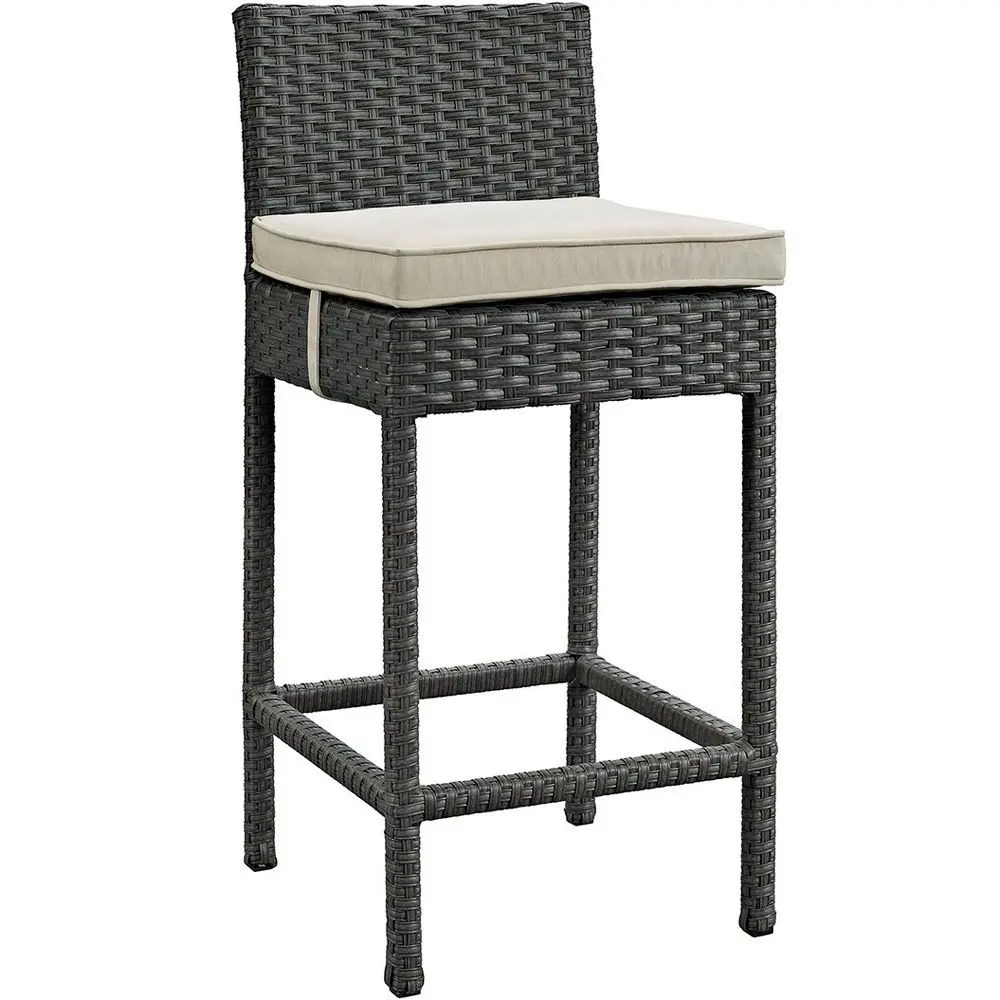 Outdoor Patio Wicker Sunbrella Dimensions: 21"W x 17.5"D x 39.5"H Weight: 22 lbs Antique Canvas Beige