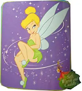 Disney Fairies Tinkerbell Pixie Sparkle Micro Raschel Throw