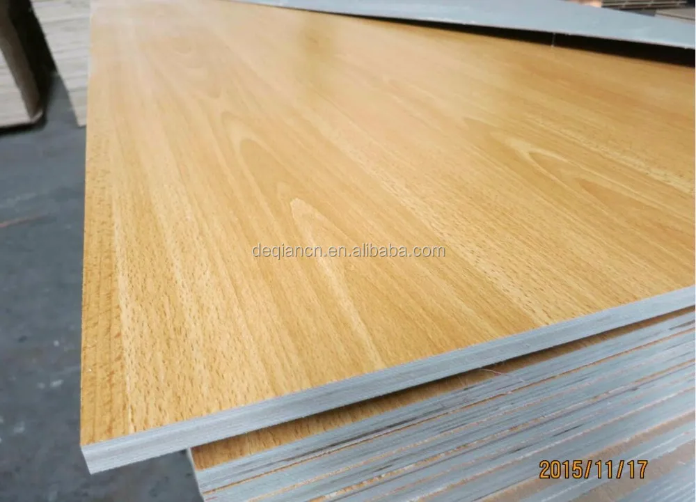12mm Melamine Laminated Plywood 4x8 Sheets Wood Grain Melamine Paper