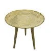Modern wooden mdf small round tea coffee side table with 3 legs