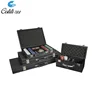 Professional casino fashion poker set in Pu leather case with wooden divider