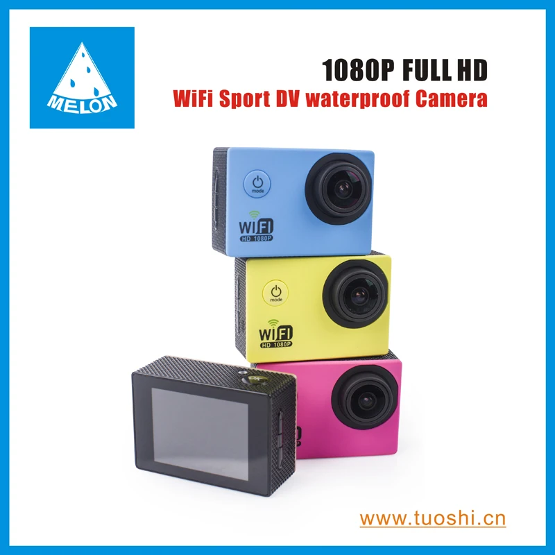 Full HD 1080P 2'' LCD AIT chipset 170 wide angle 900mAh batter with wifi sport dv Melon SD001